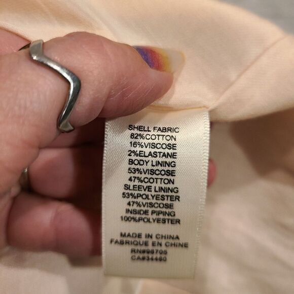 Rebecca Taylor Tailored Stretch Modern Suiting Jacket Blazer Primrose Pink | 8 - Picture 9 of 11